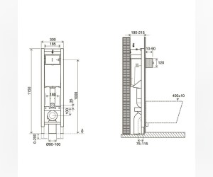 Инсталляция для унитаза Jacob Delafon 30 см, E33130RU-NF