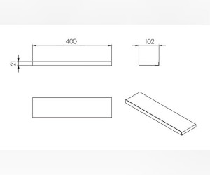 Полка Акватон Лофт Урбан дуб орегон, 1A255503LQX50
