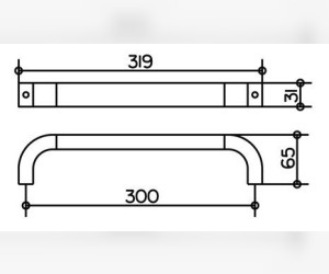 Полотенцедержатель-поручень Keuco Edition 300 30007 010000, 31.9 см, хром