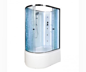 Душевая кабина Deto Em EM4511 L/R N LED гм 110 x 80 см, без крыши, с Led подсветкой, с гидромассажем
