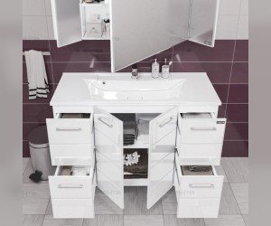 Тумба под раковину СаНта Омега 120 207043, напольная