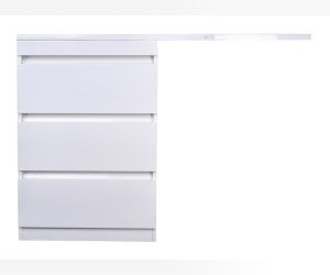 Тумба под раковину Style Line Даллас 120 Люкс Plus напольная, белая СС-00002272 120 см