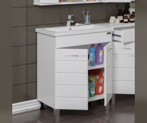 Тумба под раковину СаНта Омега 70 207037, напольная, цвет белый