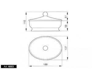 Емкость с крышкой Nicolazzi Classic 6003 B, черный
