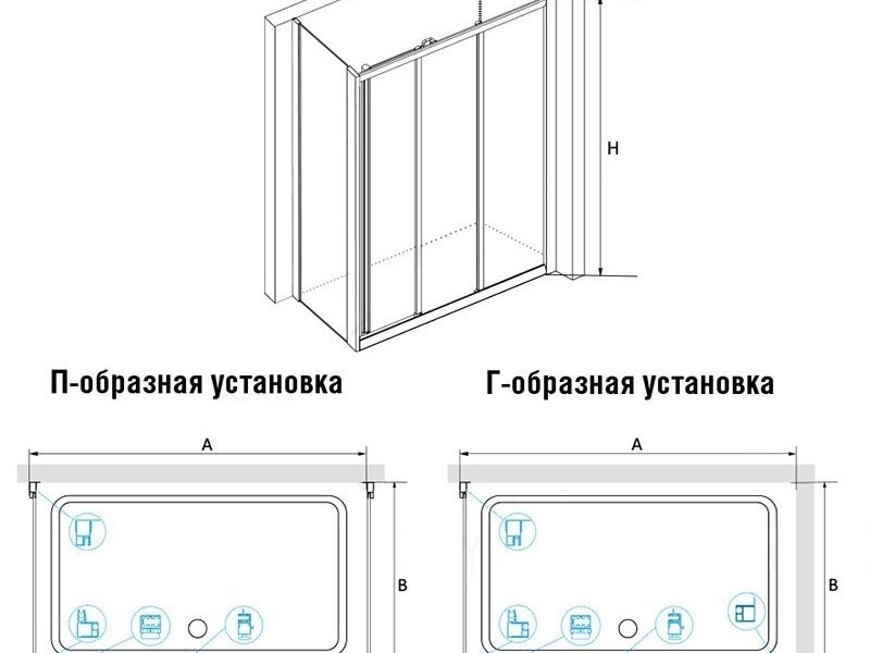 Душевой уголок RGW CL-40, 04094090-11, 90 х 100 x 185 см, дверь раздвижная, стекло прозрачное, хром