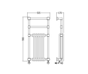 Полотенцесушитель Devon&Devon Armonia 3 2PRH3CR, хром