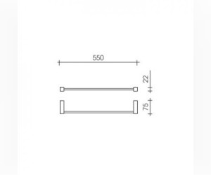 Полотенцедержатель Schein Rembrandt 6812, 55 см, хром