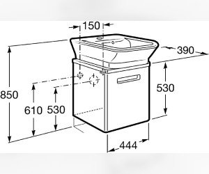 Тумба под раковину Roca The Gap 45 ZRU9302743, цвет фиолетовая