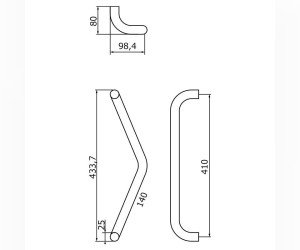 Поручень для ванны Veragio Gifortes VR.GFT-9026.BR, 43 см, бронза