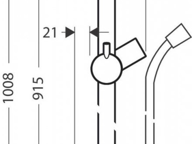 Штанга для душа Hansgrohe Unica’S Puro 90 см, 28631990, золото