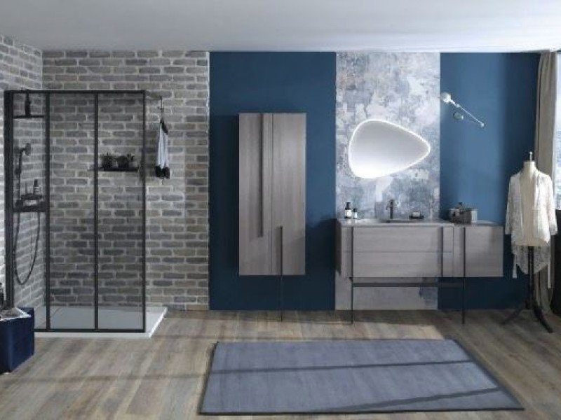 Тумба под раковину Jacob Delafon Nouvelle Vague 145 см, EB3038-G73, синий шторм глянцевый