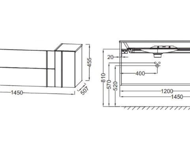 Тумба под раковину Jacob Delafon Nouvelle Vague 145 см, EB3038-G73, синий шторм глянцевый