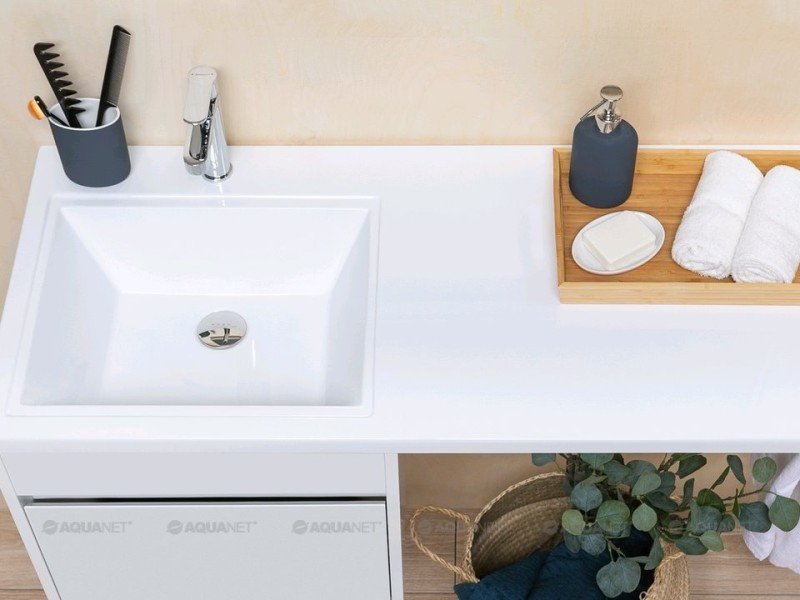 Тумба под раковину Aquanet Токио 48 00239289 (напольная, 1 ящик), цвет белый