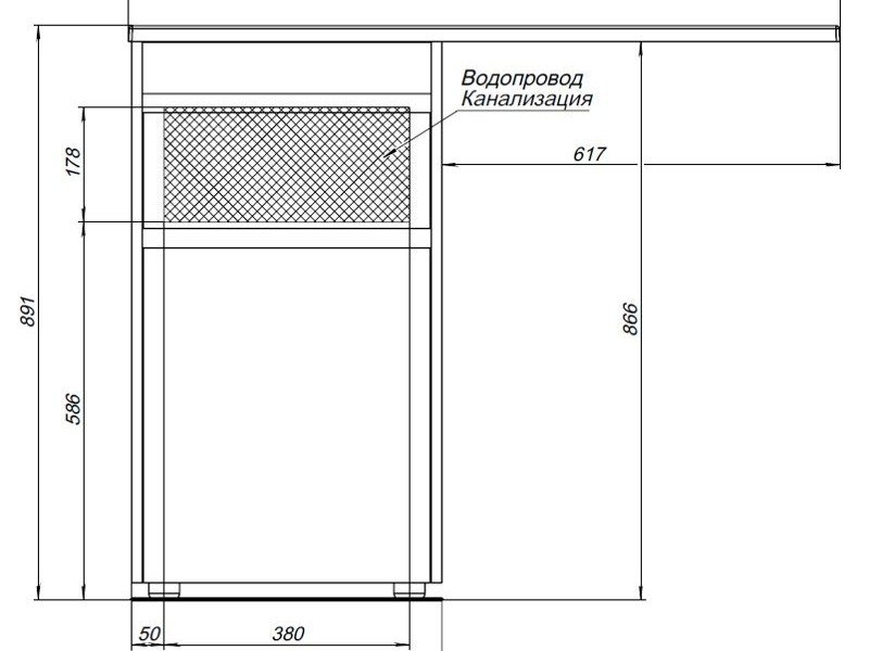 Тумба под раковину Aquanet Токио 48 00239289 (напольная, 1 ящик), цвет белый