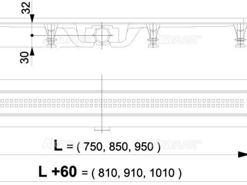 Душевой лоток AlcaPlast APZ9-550M Simple