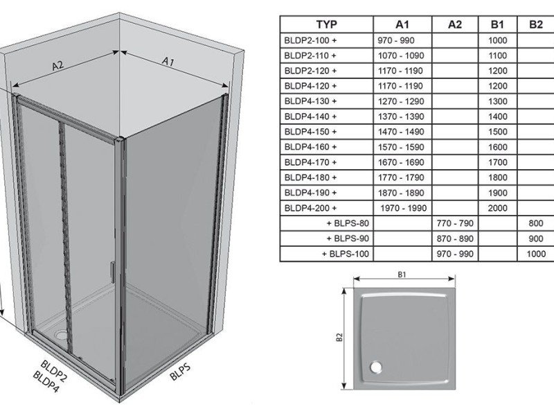 Душевая дверь в нишу Ravak Blix BLDP4-140, профиль белый, витраж транспарент, 0YVM0100Z1