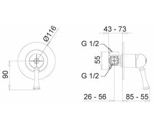 Смеситель Migliore Dallas 18609 для душа - золото