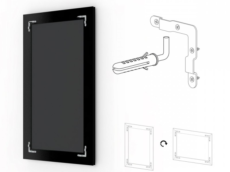 Зеркало с гравировкой в багетной раме Evoform Exclusive-G BY 4348 93 x 118 см, состаренная бронза с плетением