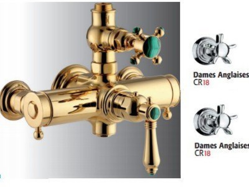 Cмеситель Nicolazzi Termostatico 4917GO18 для душа, золото/Dames Anglaise