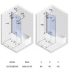 Стеклянная шторка для ванны Riho Nautic N500 Delta 90 x 150 см