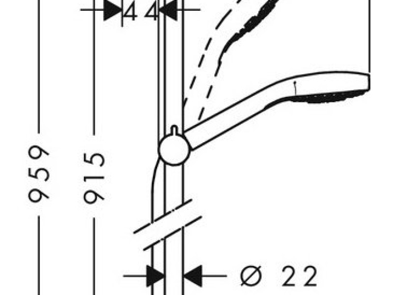 Душевой гарнитур Hansgrohe Select S Multi 90 см 26570400, белый/хром