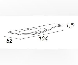 Раковина Cezares Vague 82409/82408, стекло