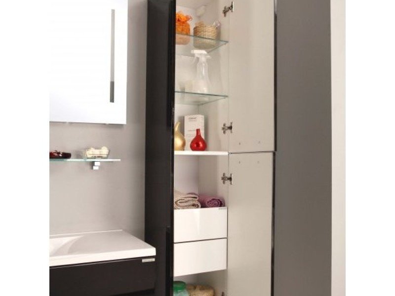 Шкаф-колонна Акватон МАДРИД М бордо тёмный