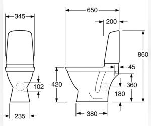 Напольный унитаз Gustavsberg Nautic 5510 New GB115510301207