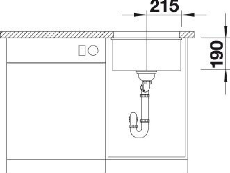 Кухонная мойка Blanco Subline 400-U 523425, жемчужный