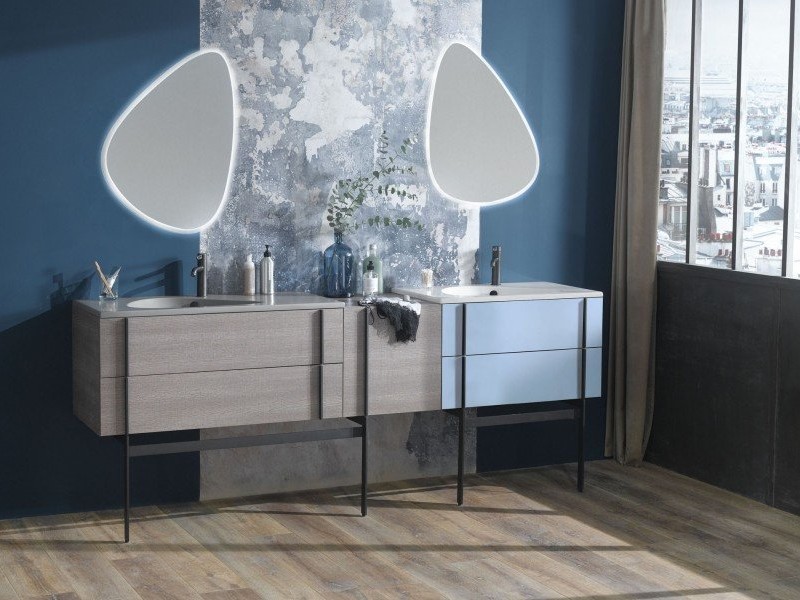 Тумба под раковину Jacob Delafon Nouvelle Vague 100 см, EB3032-M77, цвет - пепельный матовый