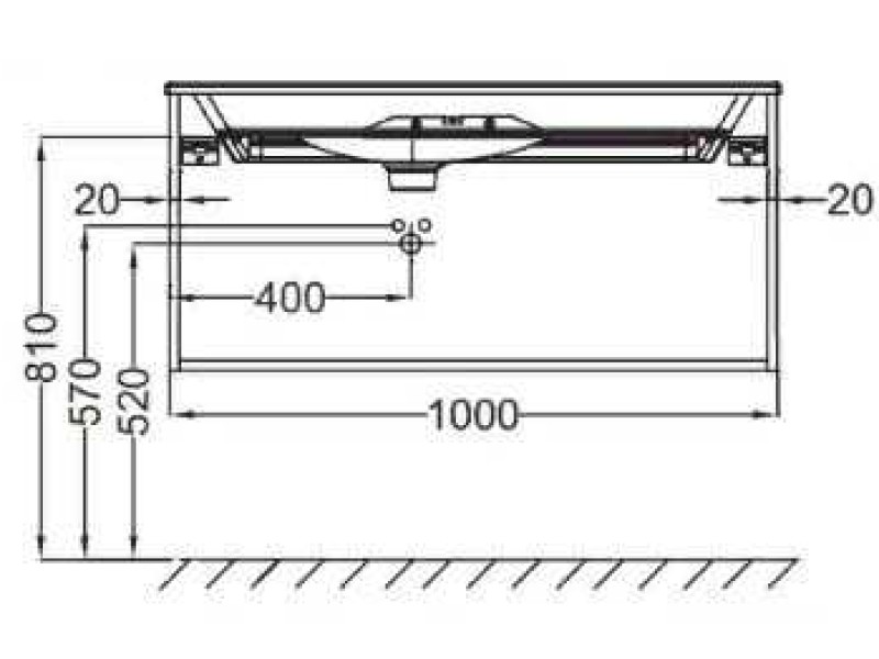 Тумба под раковину Jacob Delafon Nouvelle Vague 100 см, EB3032-M77, цвет - пепельный матовый