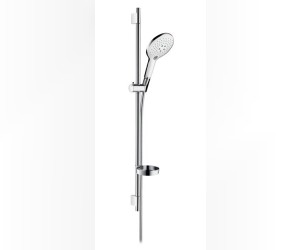 Душевой гарнитур Hansgrohe Raindance Select S 150 3iet с мыльницей 27803400, штанга 90 см, белый/хром
