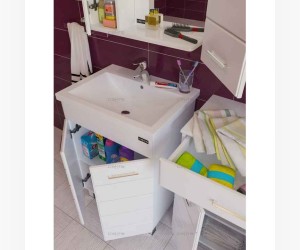 Тумба под раковину СаНта Омега 60 207044, напольная, цвет белый