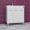 Тумба под раковину Санта Омега-80, 207051, 3 двери, напольная, белый