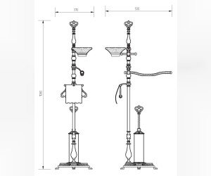 Стойка 4-х функциональная Migliore Elizabetta 17079 - золото