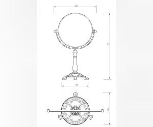 Настольное косметическое зеркало Migliore Elizabetta 17032 хром