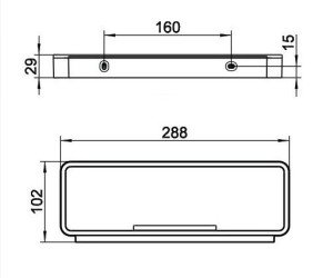 Корзинка для мыла Keuco Plan 14959 010051 со встроенным стеклоочистителем, хром, белый