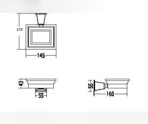 Мыльница Devon&Devon Time TM301CRNE, хром/черный