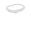 Раковина Geberit Variform 500.756.01.2 55 x 40 см овальная, встраиваемая снизу, с переливом