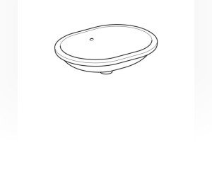 Раковина Geberit Variform 500.756.01.2 55 x 40 см овальная, встраиваемая снизу, с переливом