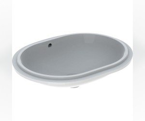 Раковина Geberit Variform 500.756.01.2 55 x 40 см овальная, встраиваемая снизу, с переливом