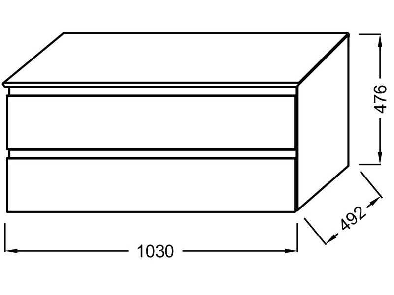 Тумба со столешницей под раковину Jacob Delafon Madeleine, 100 см, со светодиодной подсветкой, белая глянцевая, EB2084-J5