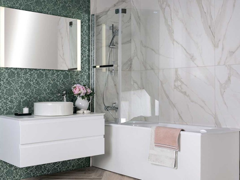 Тумба со столешницей под раковину Jacob Delafon Madeleine, 100 см, со светодиодной подсветкой, белая глянцевая, EB2084-J5