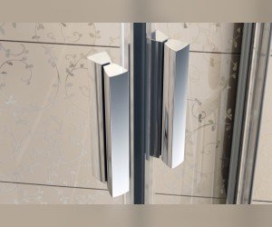 Душевая дверь в нишу Ravak Blix BLDP2-110, профиль блестящий, витраж грейп, 0PVD0C00ZG