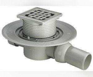 Душевой трап Viega Advantix 557119, 100 x 100 мм, с гидрозатвором, с решеткой из нержавеющей стали