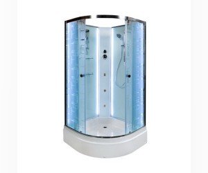 Душевая кабина Deto Em EM2790 N, 90 x 90 см, без крыши, с гидромассажем, с LED-подсветкой