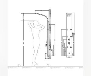 Душевая панель Aquanet Galaxy White AP40-03, 00237438, белая