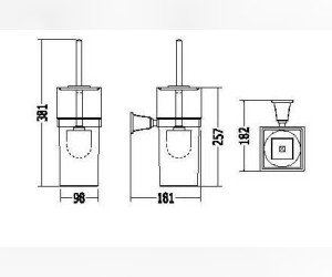 Ершик для туалета Devon&Devon Time TM320CRNE, хром/черный