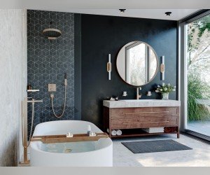 Ручной душ Hansgrohe Rainfinity 100 26867140, EcoSmart 1 тип струи, шлифованная бронза