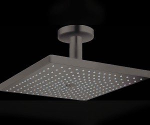 Верхний душ Hansgrohe Raindance 26250340, 300x300 мм, 1 режим струи, с держателем, черный/хром